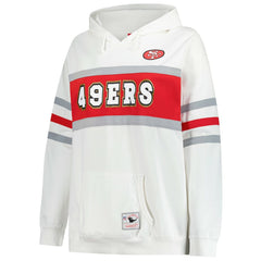 San Francisco 49ers Women's Plus Size Head Coach Throwback Pullover Hoodie White