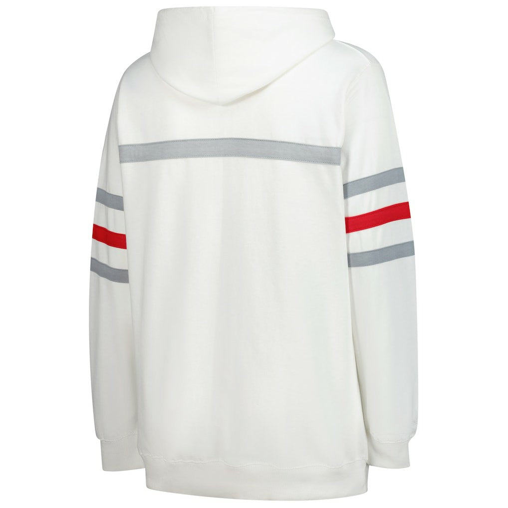 San Francisco 49ers Women's Plus Size Head Coach Throwback Pullover Hoodie White
