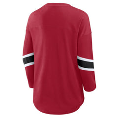 San Francisco 49ers Women's Plus Size Redzone 3/4-Sleeve Scoop Neck T-Shirt Scarlet