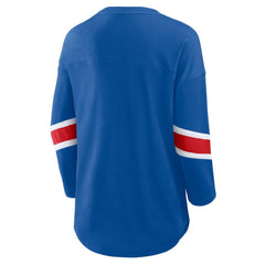Buffalo Bills Women's Plus Size Redzone 3/4-Sleeve Scoop Neck T-Shirt Royal