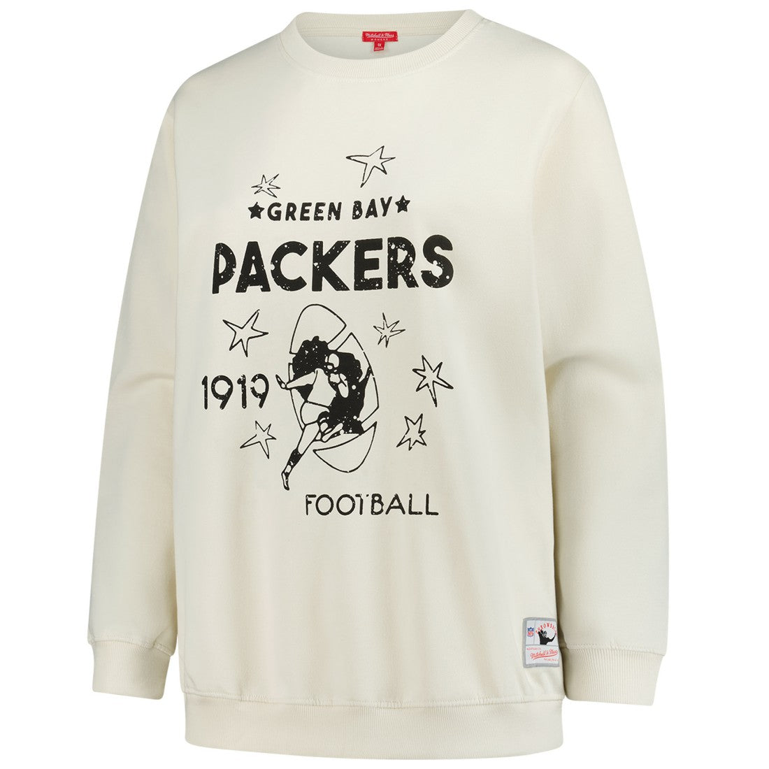 Green Bay Packers Women's Plus Size Shooting Star Sweatshirt Cream
