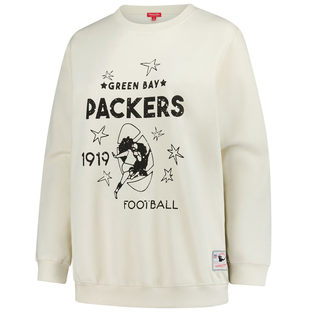 Green Bay Packers Women's Plus Size Shooting Star Sweatshirt Cream