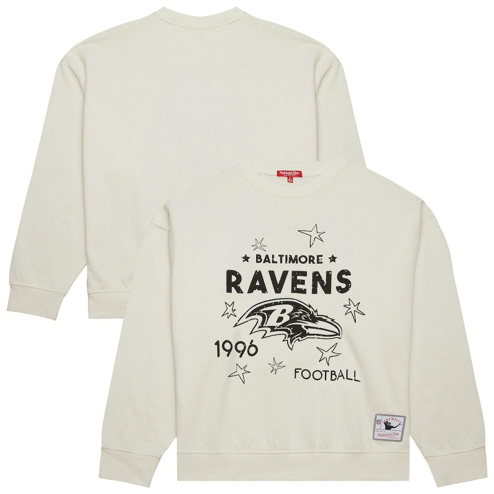 Baltimore Ravens Women's Plus Size Shooting Star Sweatshirt Cream