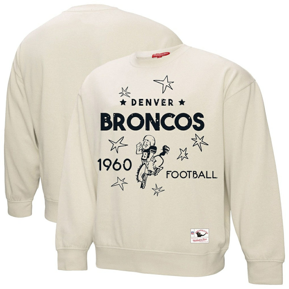 Denver Broncos Women's Plus Size Shooting Star Sweatshirt Cream