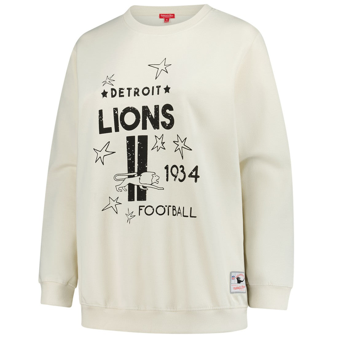 Detroit Lions Women's Plus Size Shooting Star Sweatshirt Cream