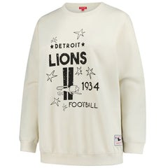 Detroit Lions Women's Plus Size Shooting Star Sweatshirt Cream
