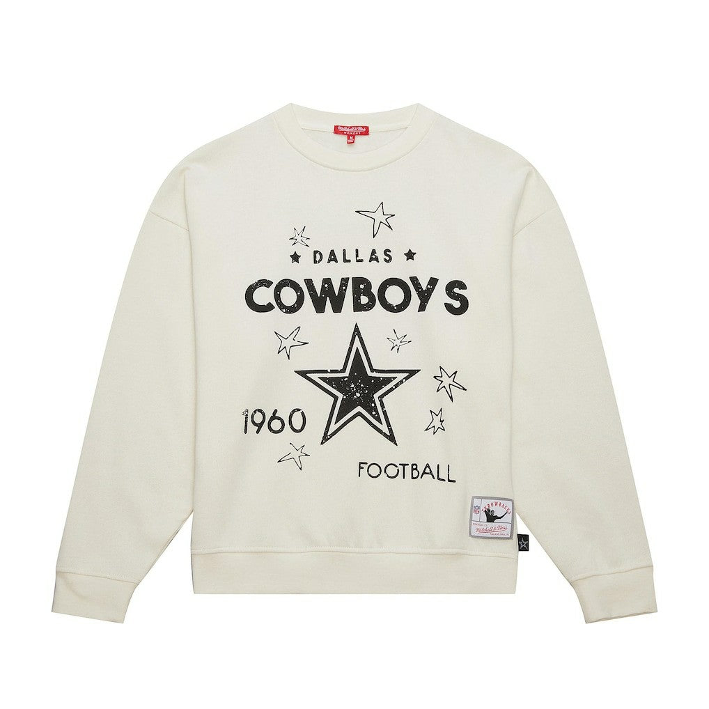 Dallas Cowboys Women's Plus Size Shooting Star Sweatshirt Cream