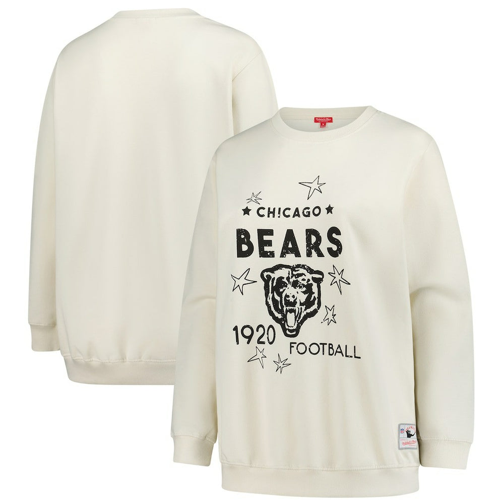 Chicago Bears Women's Plus Size Shooting Star Sweatshirt Cream