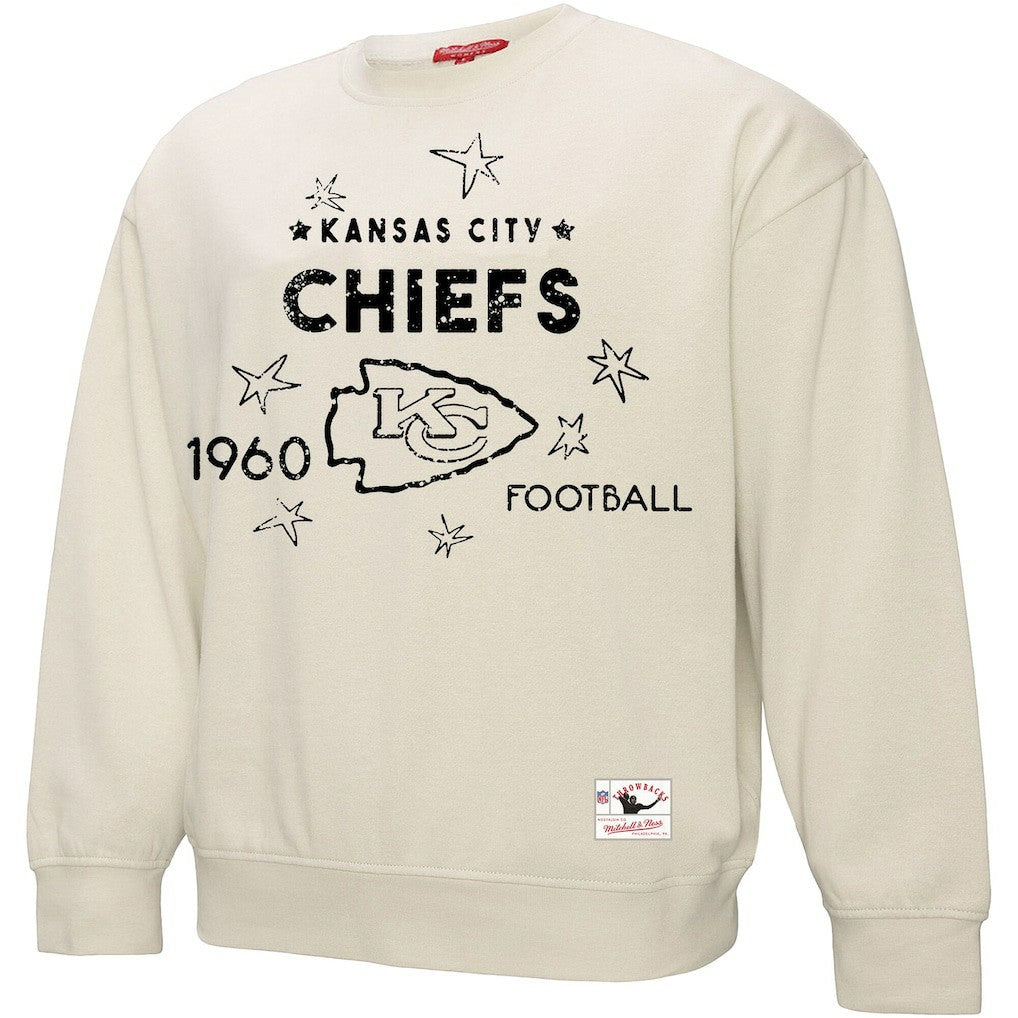 Kansas City Chiefs Women's Plus Size Shooting Star Sweatshirt Cream