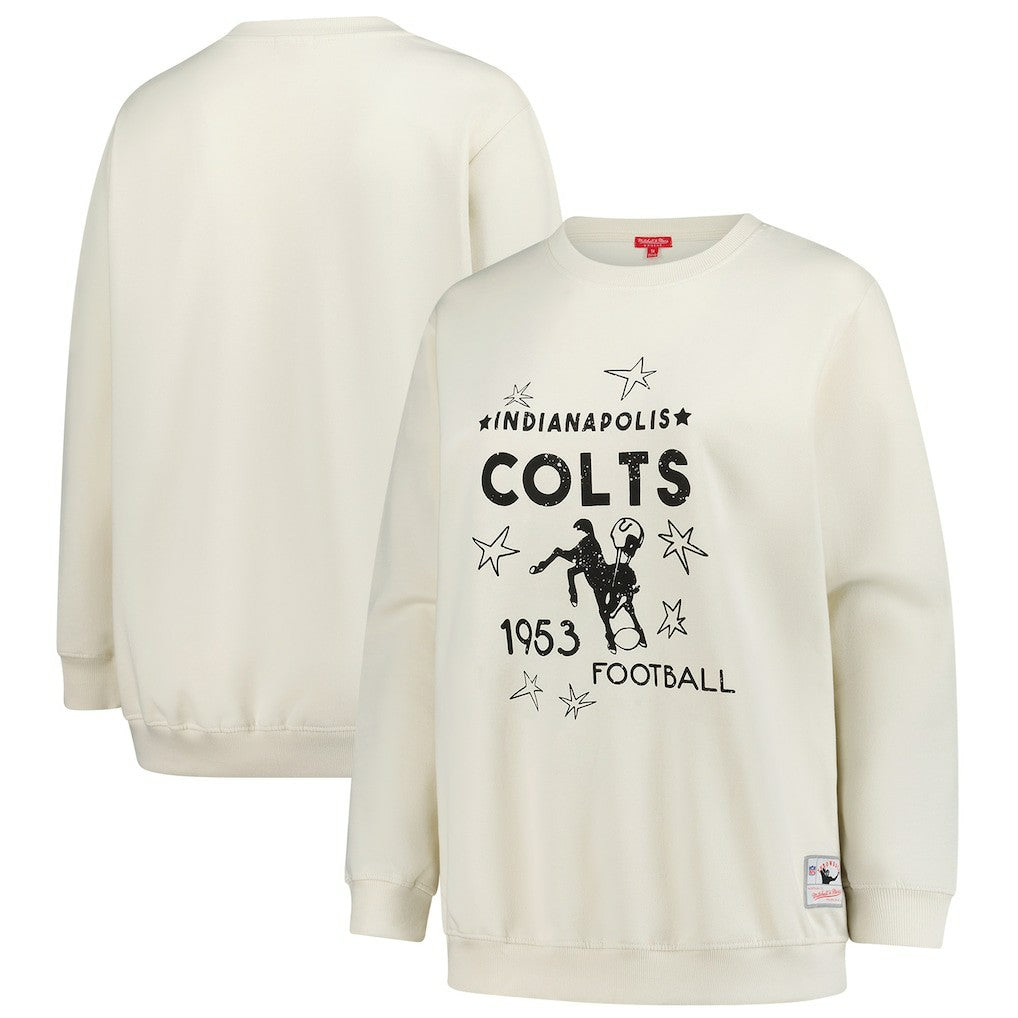 Indianapolis Colts Women's Plus Size Shooting Star Sweatshirt Cream