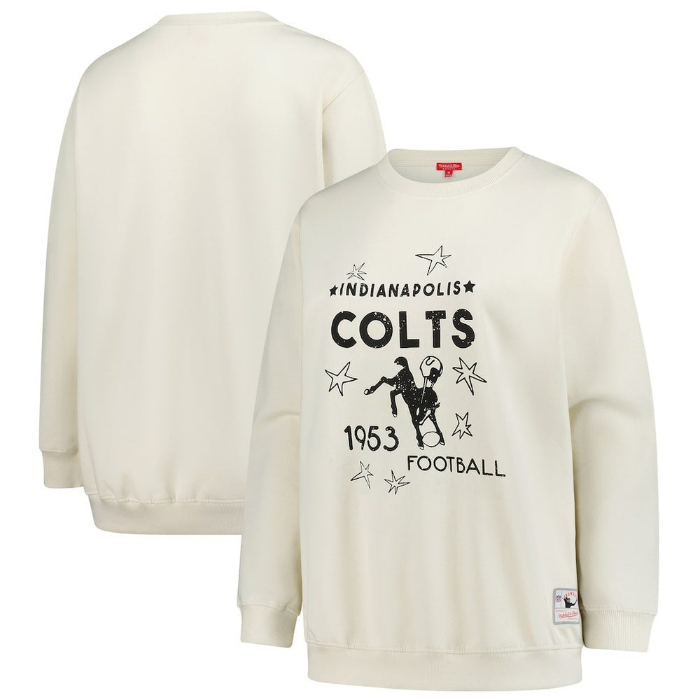 Indianapolis Colts Women's Plus Size Shooting Star Sweatshirt Cream