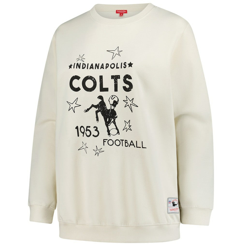 Indianapolis Colts Women's Plus Size Shooting Star Sweatshirt Cream