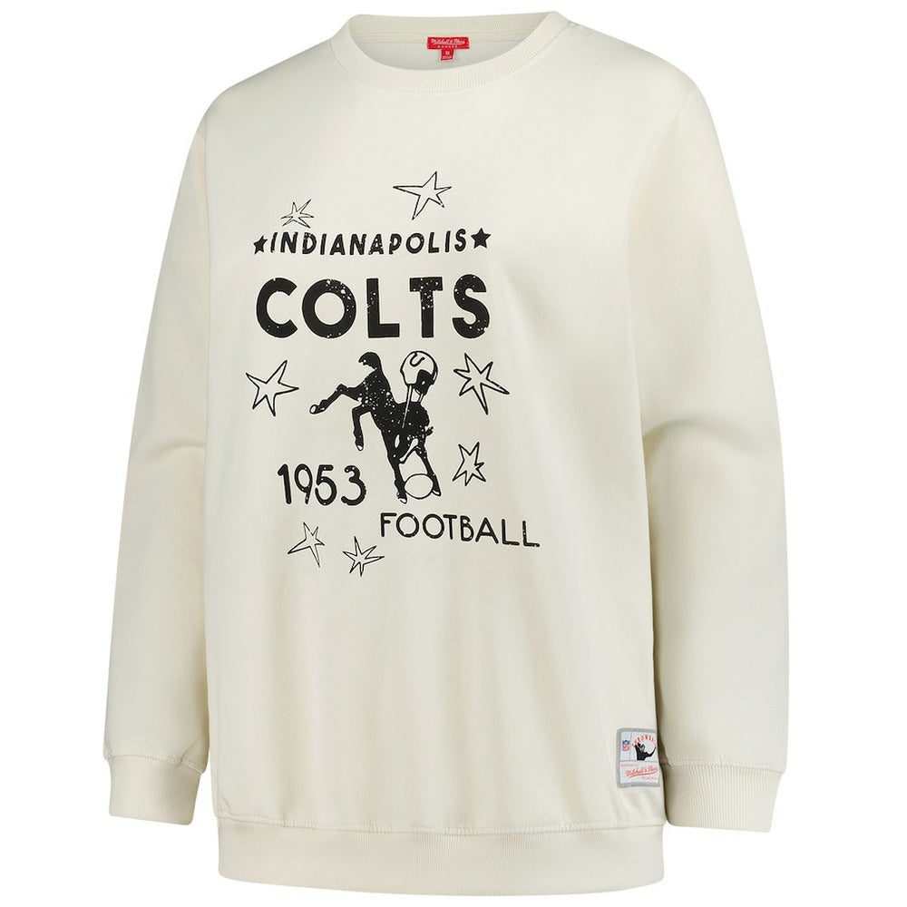 Indianapolis Colts Women's Plus Size Shooting Star Sweatshirt Cream