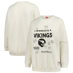 Minnesota Vikings Women's Plus Size Shooting Star Sweatshirt Cream