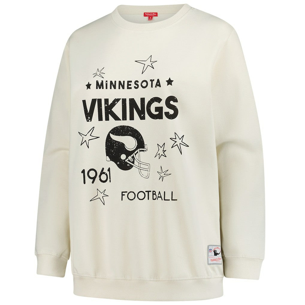 Minnesota Vikings Women's Plus Size Shooting Star Sweatshirt Cream