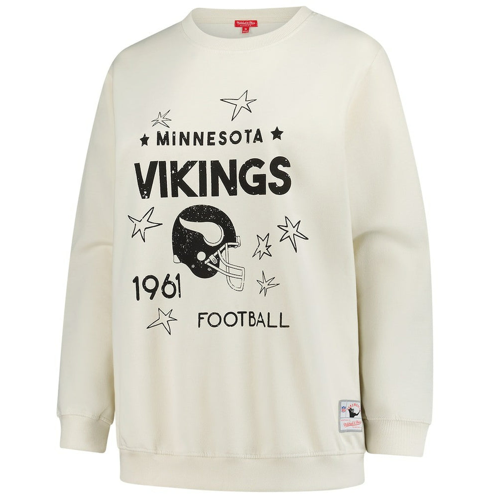 Minnesota Vikings Women's Plus Size Shooting Star Sweatshirt Cream