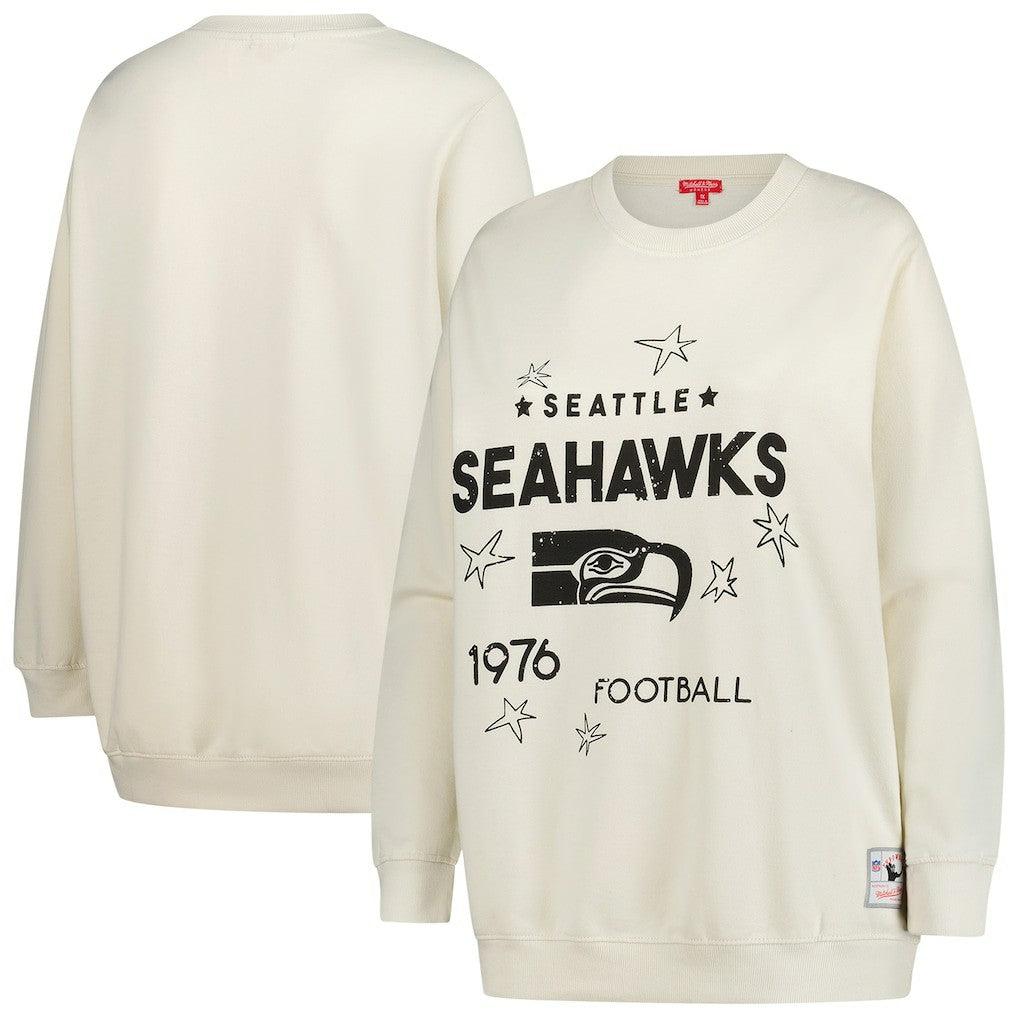 Seattle Seahawks Women's Plus Size Shooting Star Sweatshirt Cream