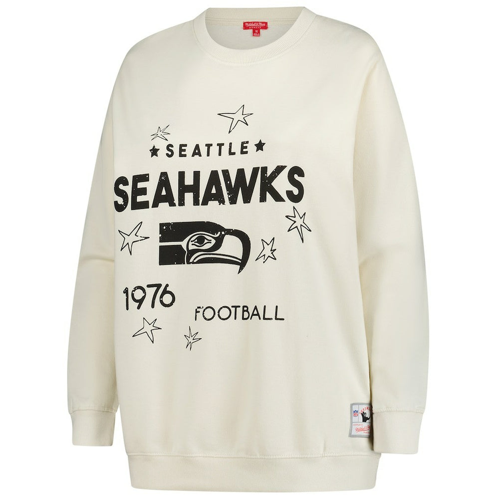 Seattle Seahawks Women's Plus Size Shooting Star Sweatshirt Cream