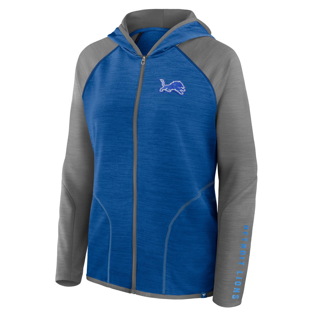 Detroit Lions Women's Plus Size End Around Pass Full-Zip Hoodie Blue