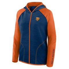 Chicago Bears Women's Plus Size End Around Pass Full-Zip Hoodie Navy