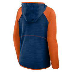 Chicago Bears Women's Plus Size End Around Pass Full-Zip Hoodie Navy