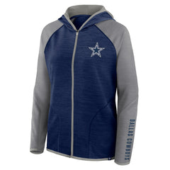 Dallas Cowboys Women's Plus Size End Around Pass Full-Zip Hoodie Navy