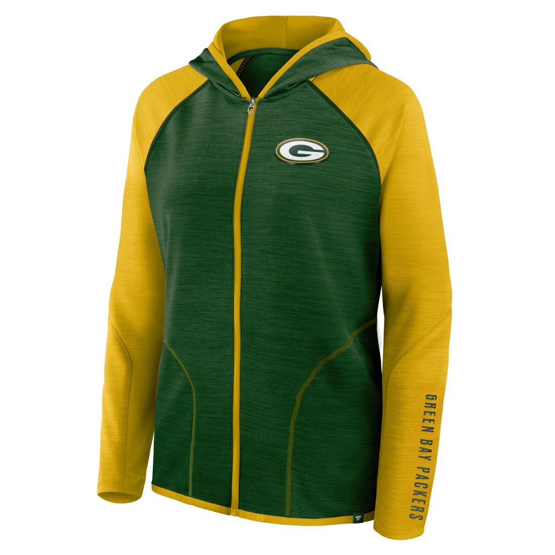 Green Bay Packers Women's Plus Size End Around Pass Full-Zip Hoodie Green