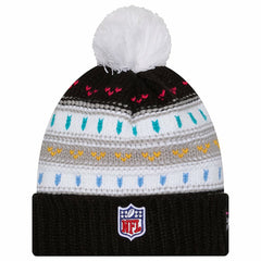 Dallas Cowboys New Era Women's 2025 NFL Crucial Catch Cuffed Knit Hat with Pom Black