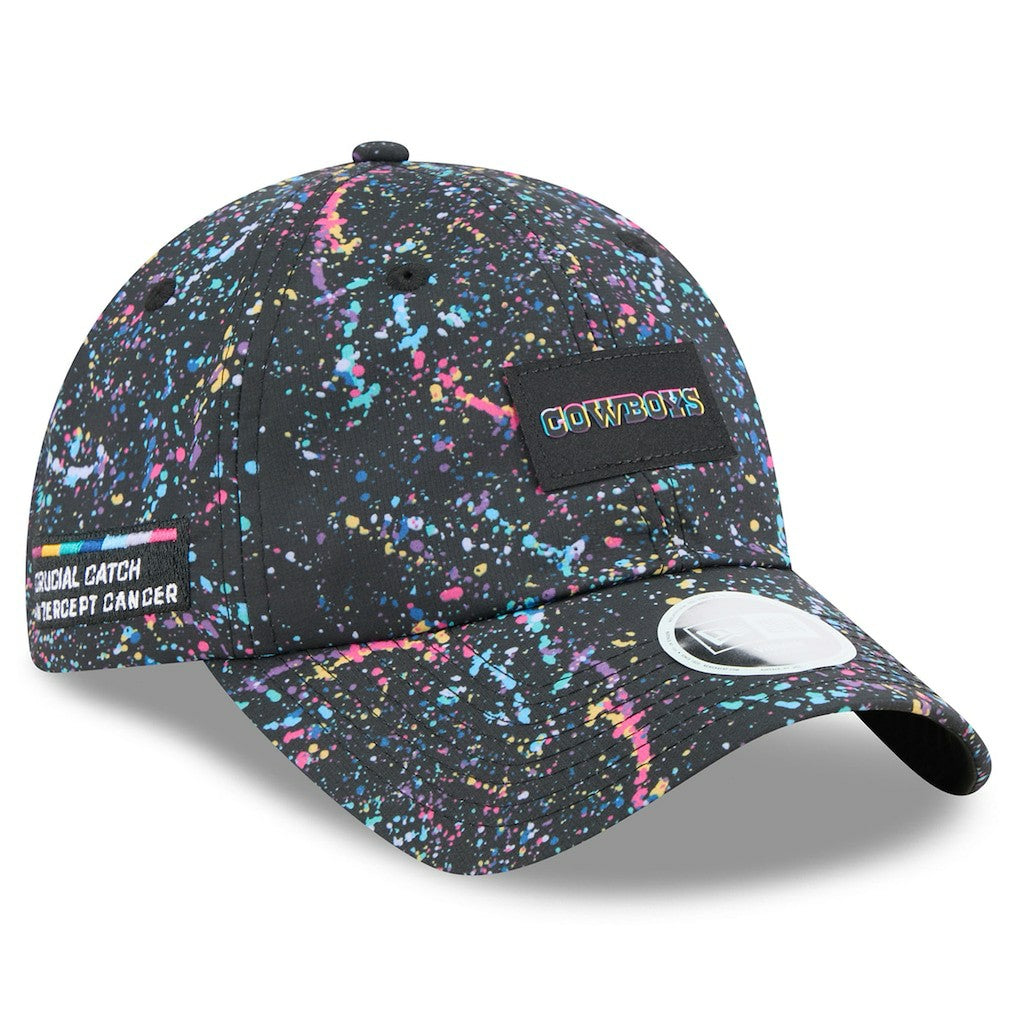 Dallas Cowboys New Era Women's 2025 NFL Crucial Catch Pony Tail Adjustable Hat Black