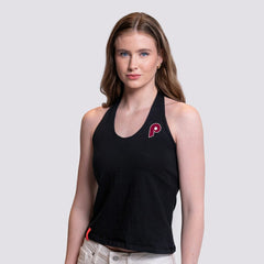 Philadelphia Phillies Lusso Women's Noelle V-Neck Tank Top - Black Tanks