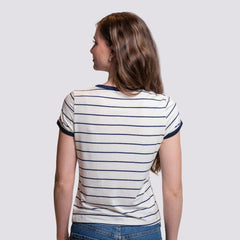 San Diego Padres Lusso Women's Natasha Striped T-Shirt - White T-shirts