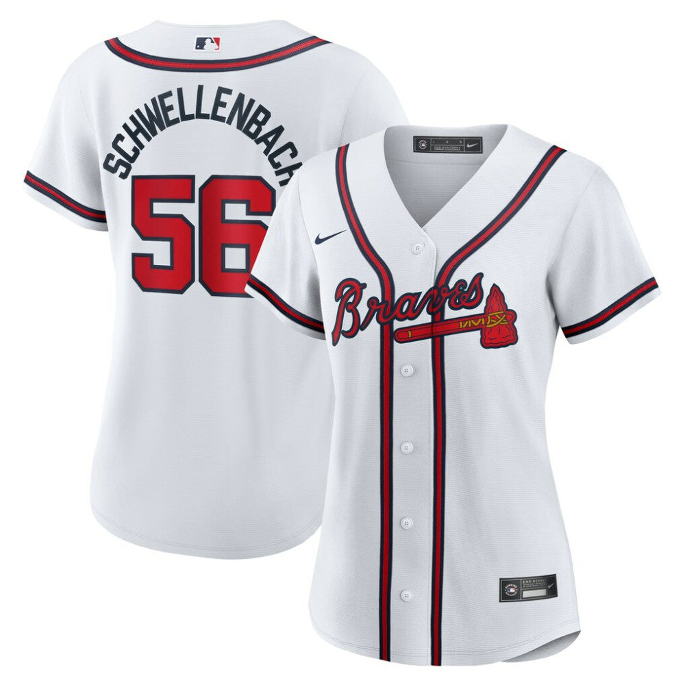 Spencer Schwellenbach Atlanta Braves Nike Women's Home Replica Jersey - White Jerseys