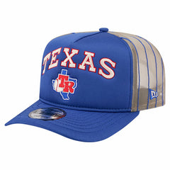 Texas Rangers New Era Vintage Arched Foam Front 9FIFTY A-Frame Adjustable Trucker Hat - Royal Hats