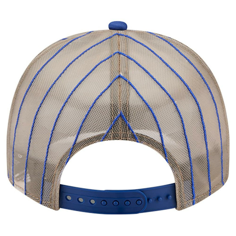 Texas Rangers New Era Vintage Arched Foam Front 9FIFTY A-Frame Adjustable Trucker Hat - Royal Hats