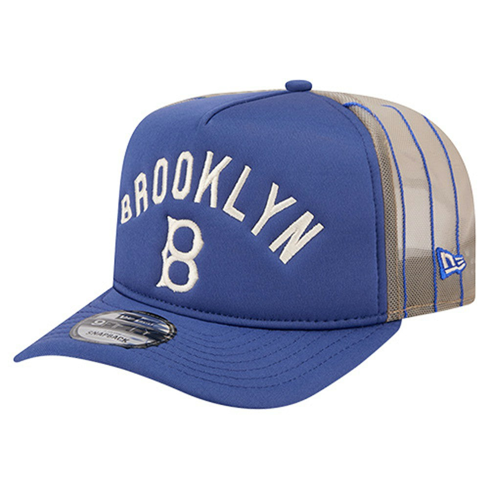 Los Angeles Dodgers New Era Vintage Arched Foam Front 9FIFTY A-Frame Adjustable Trucker Hat - Royal Hats