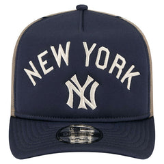 New York Yankees New Era Vintage Arched Foam Front 9FIFTY A-Frame Adjustable Trucker Hat - Navy Hats