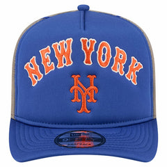 New York Mets New Era Vintage Arched Foam Front 9FIFTY A-Frame Adjustable Trucker Hat - Royal Hats