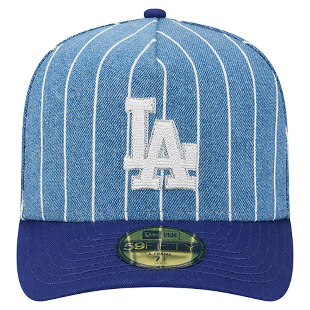 Los Angeles Dodgers New Era Parallel A-Frame 59FIFTY Fitted Hat - Blue/Royal Hats
