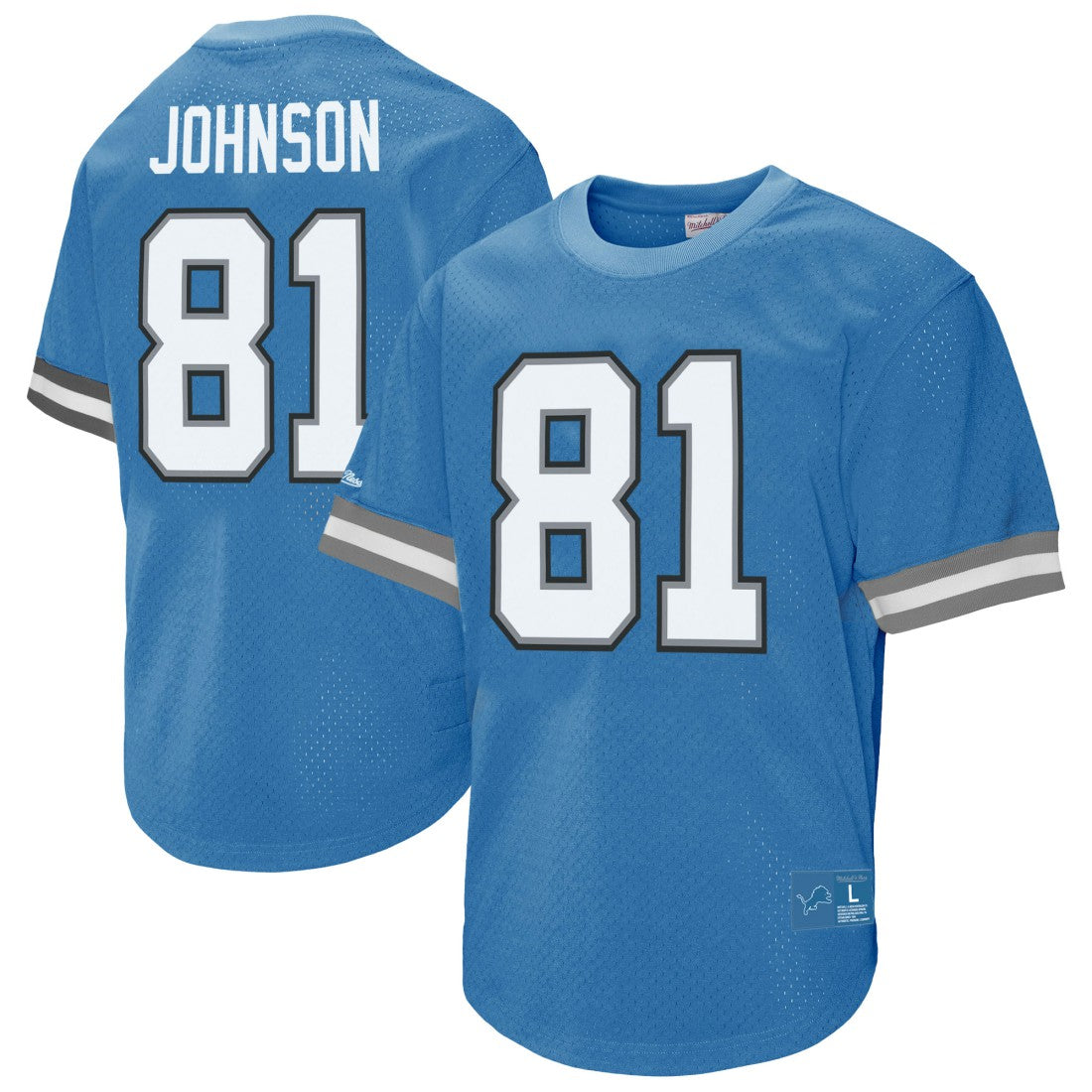 Calvin Johnson Detroit Lions Retired Player Name & Number Mesh Top Blue