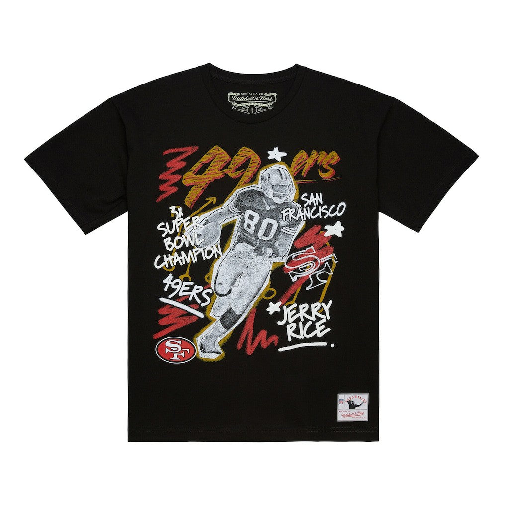 Jerry Rice San Francisco 49ers Chalked Up Player Graphic T-Shirt Black