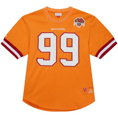 Warren Sapp Tampa Bay Buccaneers Retired Player Name & Number Mesh Top Orange