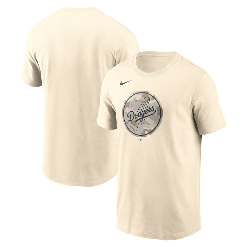 Los Angeles Dodgers Nike Camo Logo T-Shirt - Cream T-shirts