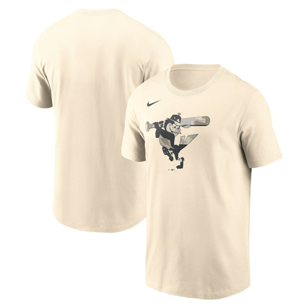 Baltimore Orioles Nike Camo Logo T-Shirt - Cream T-shirts