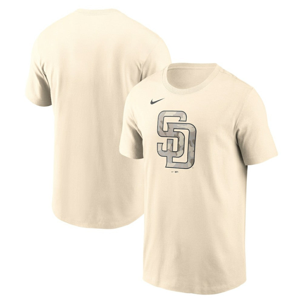 San Diego Padres Nike Camo Logo T-Shirt - Cream T-shirts