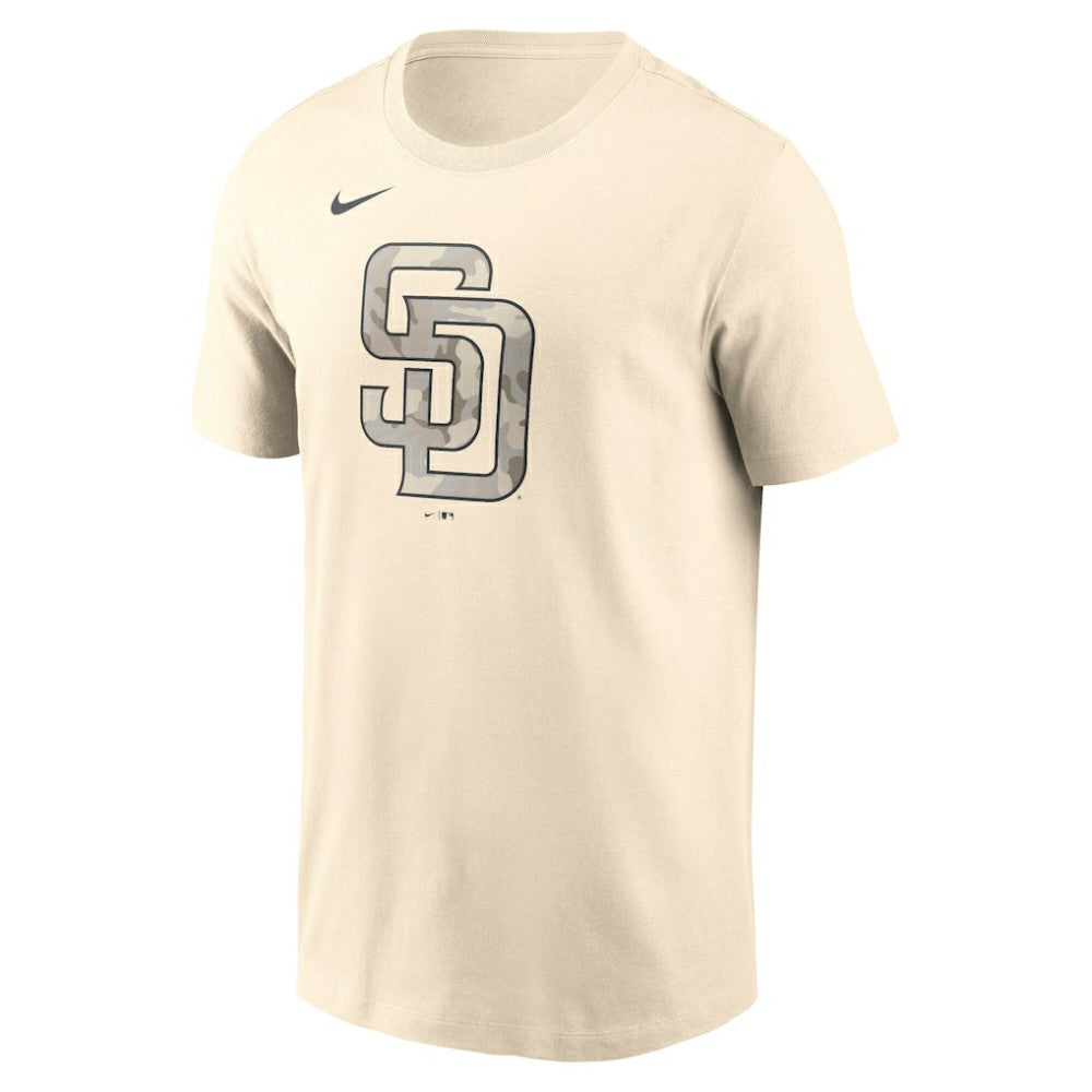 San Diego Padres Nike Camo Logo T-Shirt - Cream T-shirts
