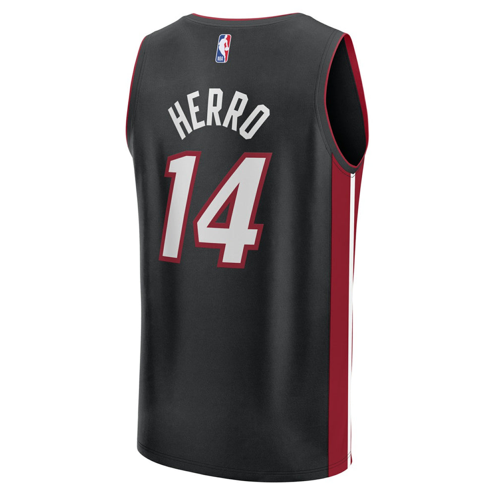 Tyler Herro Miami Heat Fast Break Replica Player Jersey Black Icon Edition