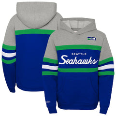 Seattle Seahawks Youth Throwback Head Coach Pullover Hoodie Royal