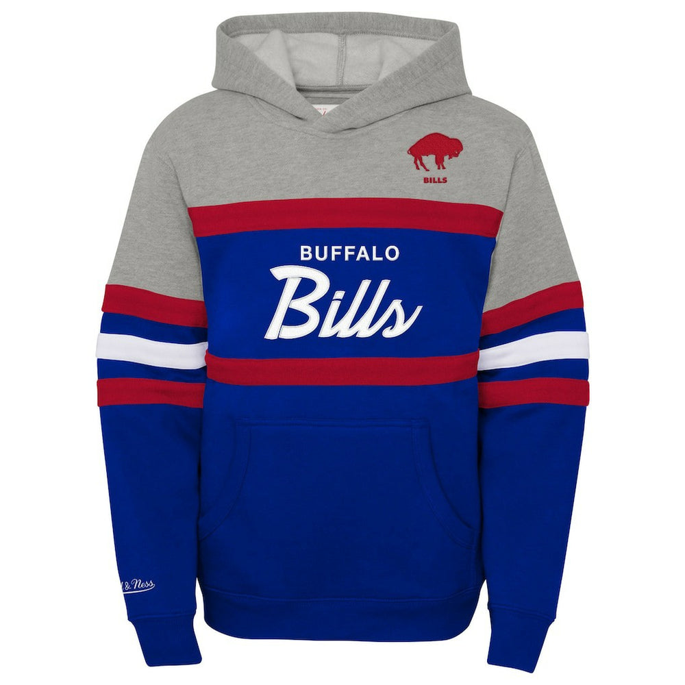 Buffalo Bills Youth Throwback Head Coach Pullover Hoodie Royal