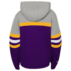 Minnesota Vikings Youth Throwback Head Coach Pullover Hoodie Purple