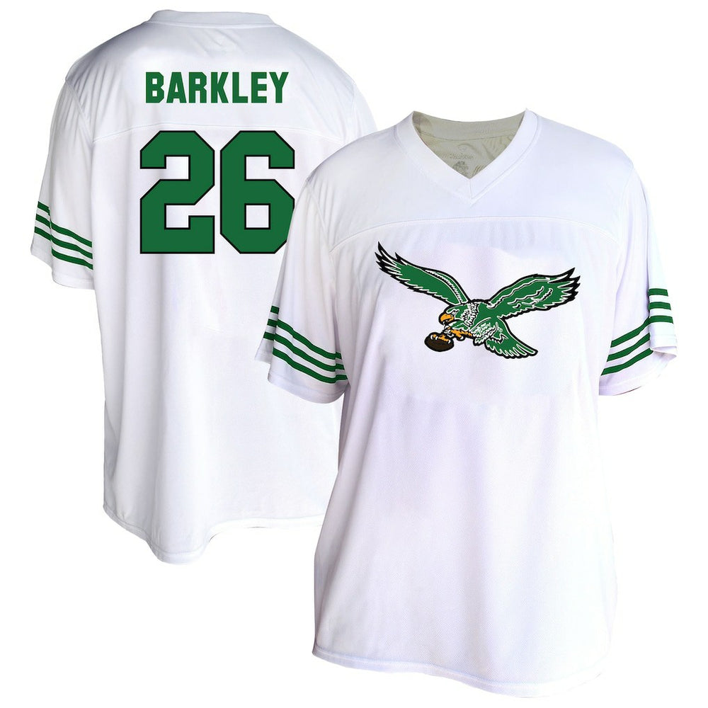 Saquon Barkley Philadelphia Eagles Women's Plus Size Fashion Jersey White